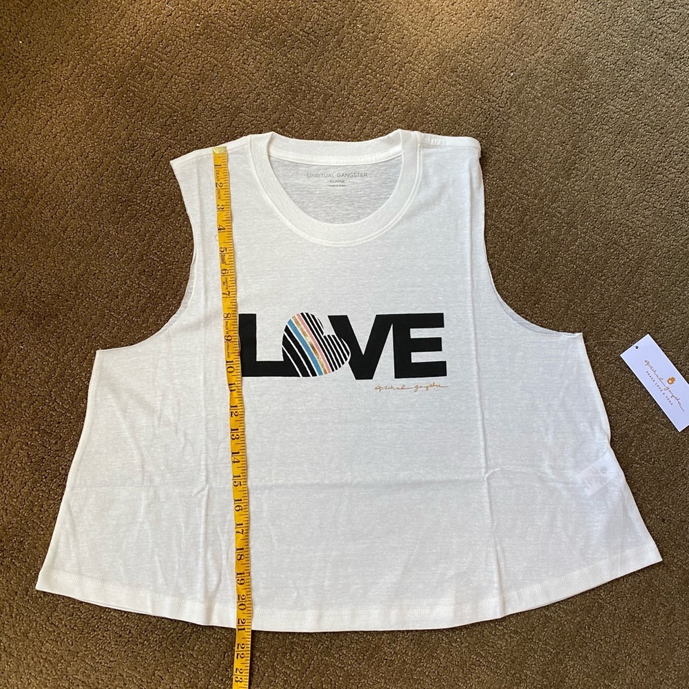 Spiritual Gangster Love Crop Tank Top - Picture 6 of 8